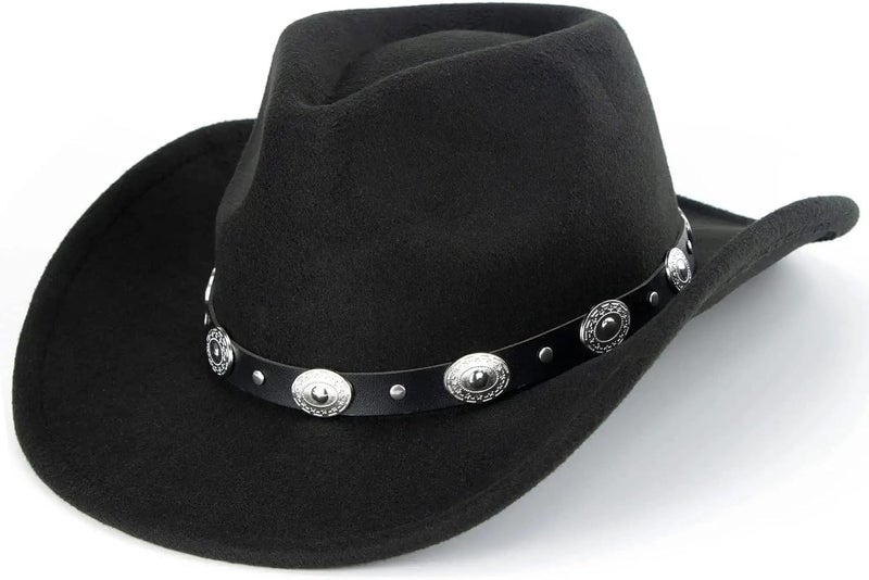 Vikodah Kids Wide Brim Western Cowboy Cowgirl Hat - Boys Girls Felt Fedora Hats for 2-6 Years - Image 1